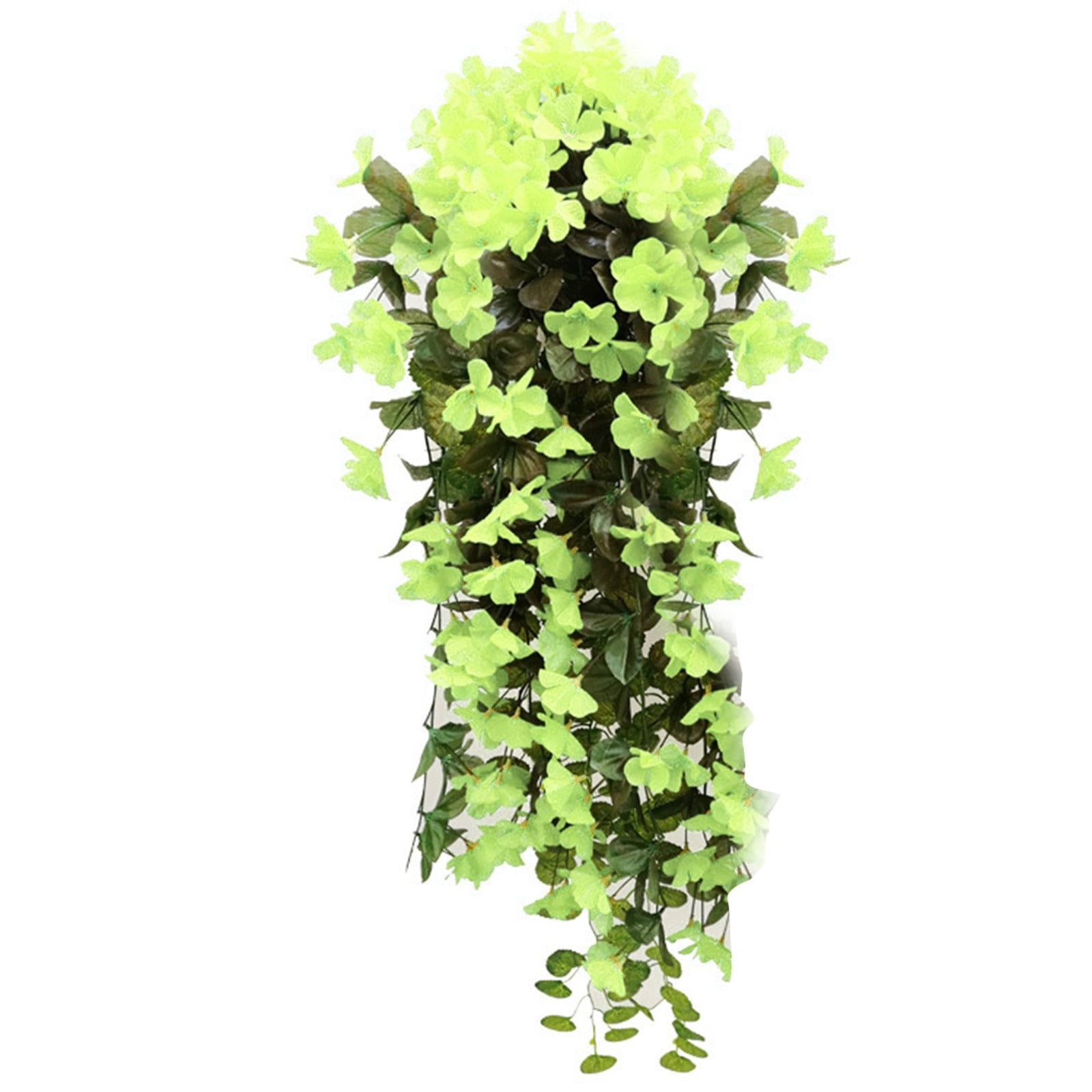 Artificial Fake Hanging Flowers Plants for Outdoor Spring Decoration, Faux Silk Violet Look Real Trailing Vines for Outside Home Planter Porch Patio, 33.5x11.8 Inch
