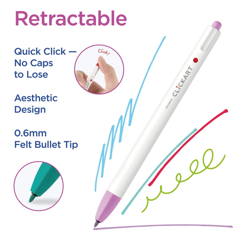 Zebra Pen CLiCKART Retractable Markers, 12 Count photo 2