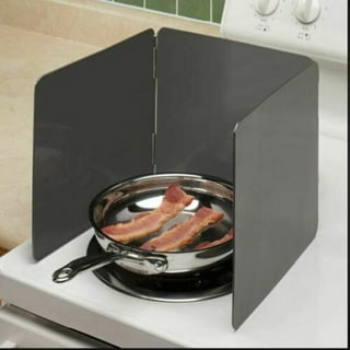 Grease Splatter Guard 2 Pieces Sided Splash for Stove Foldable