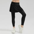 thumbnail image 5 of QATAINLAV Girls Pleated Athletic Skirt with Leggings 2 in 1 Tennis Golf Skirts High Waisted Running Workout Skorts, Black, 11-12 Years, 5 of 8