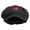 Black, variant on Cute Red Octopus Embroidered Cotton Elastic Big Size Newsboy Cap - White XL-2XL