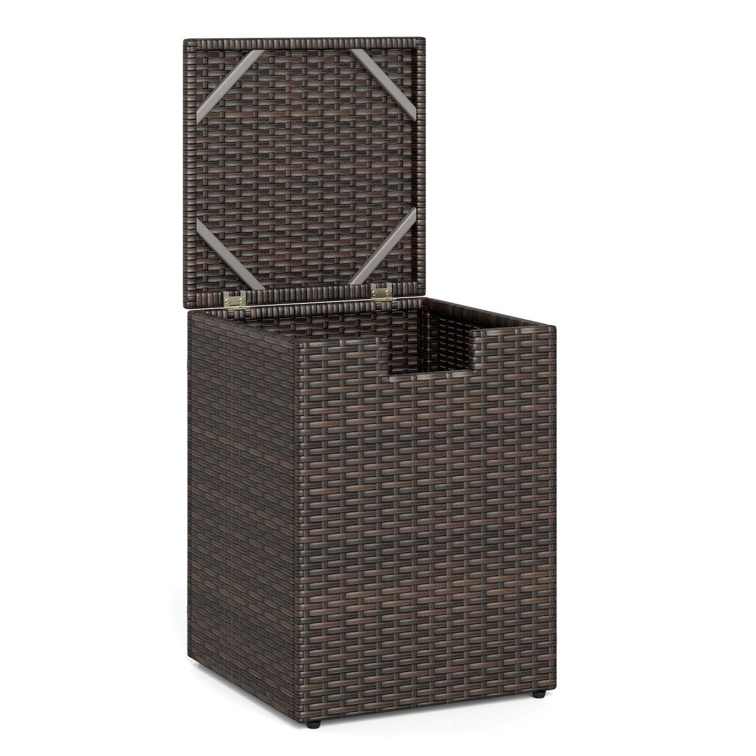 Resenkos Handwoven Rattan Propane Tank Cover, 2 in 1 Patio Hideaway Side Table for 20lb Gas Tank Storage and Outdoor Decor, Brown