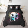 thumbnail image 2 of Feelyou Splatter Football Twin Bedding Sets 7-Piece, Cute Cartoon Bedding Comforter Set, 2 of 8