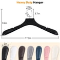 thumbnail image 2 of Perchas DEDU para hombre, 20 unidades, extra anchas, antideslizantes, negras, 2 of 7
