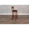 thumbnail image 2 of Sunny Designs 30" Tuscany Wood Swivel Barstool in Medium Brown (Set of 2), 2 of 7