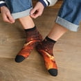 thumbnail image 3 of Pofeuu Magma Fire Black Dragon Print 30cm Socks, Adult Running Hiking Socks for Youth and Adult, 3 of 7