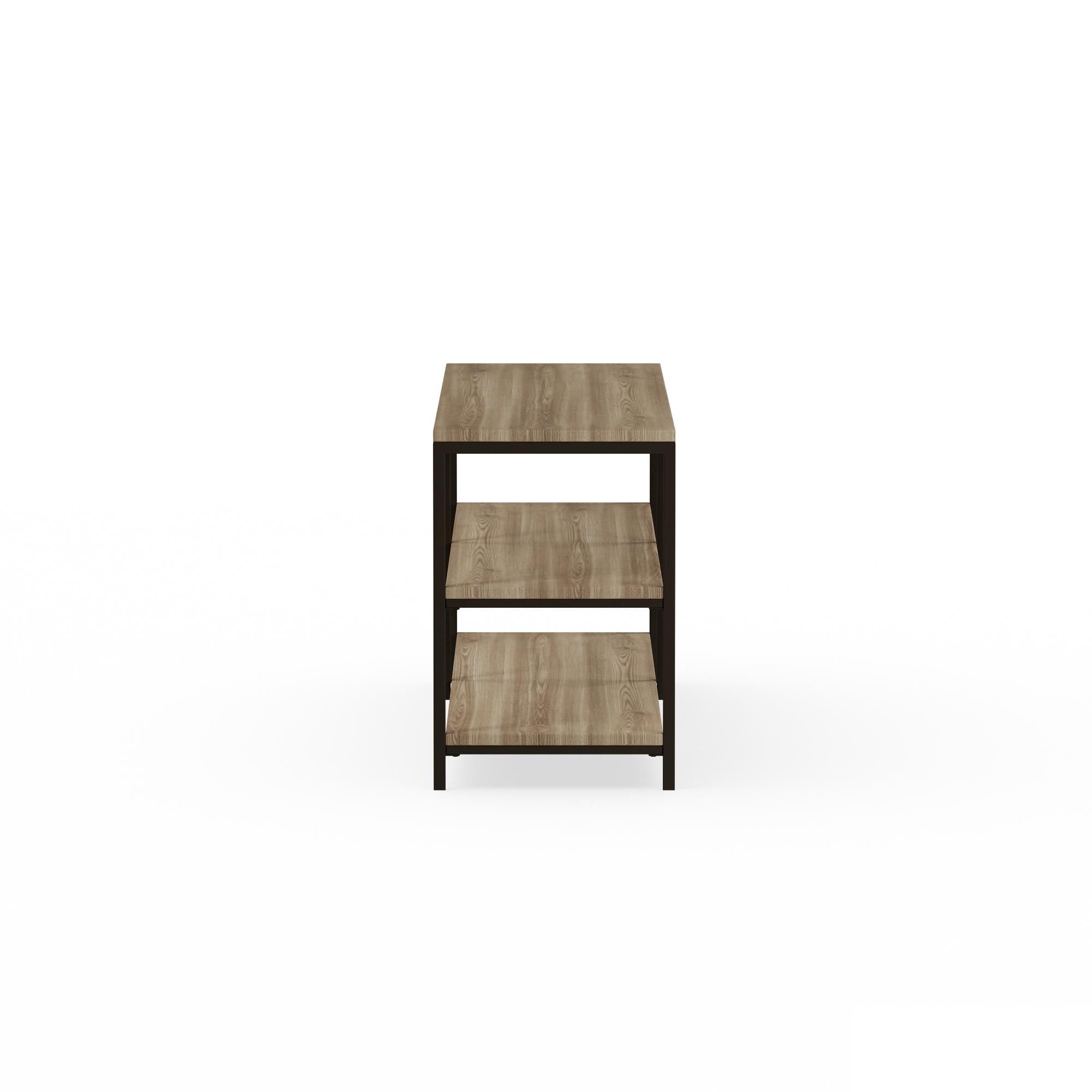 River Street Designs Sage 52" Metal Frame TV Stand, Natural/Black
