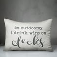 thumbnail image 2 of Creative Products Drink Wine on Decks White and Grey 14x20 Indoor / Outdoor Pillow, 2 of 2