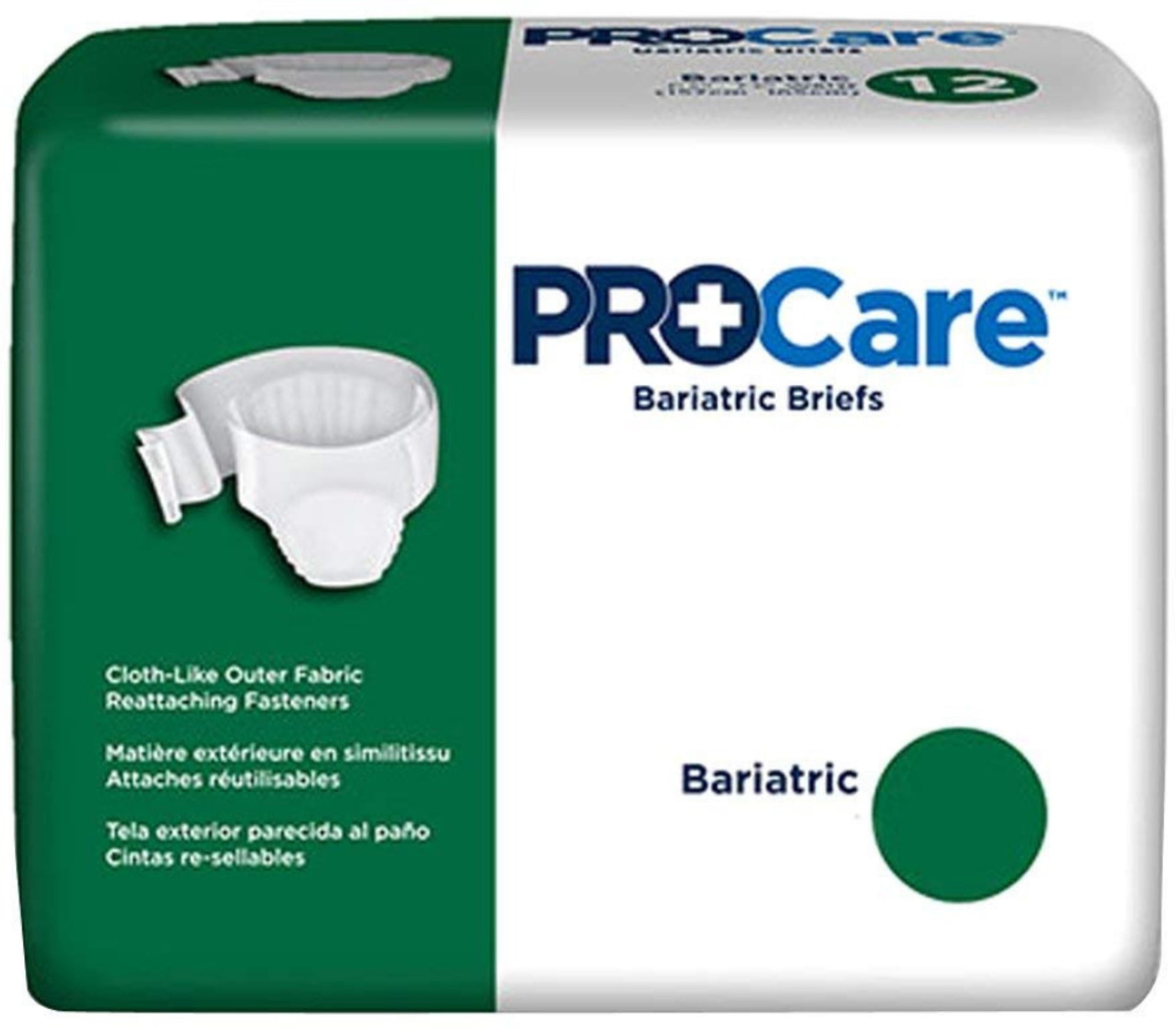 Adult Incontinent Brief ProCare Tab Closure 2XLarge Disposable Heavy Absorbency