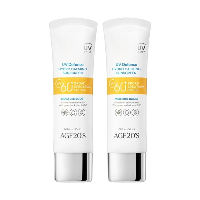Protector solar AGE20'S UV Defense Hydro Calming SPF 60+ 100 mlx2