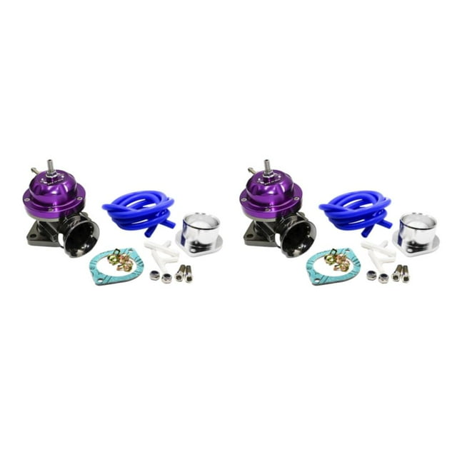 Wweixi Universal Type-RS Blow Off Valve Kit Adjustable 25 PSI BOV Blow Dump Off Blow Off Valve Purple 2Set