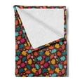 thumbnail image 2 of Autumn Soft Flannel Fleece Blanket, Repeating Floral Pattern with Fall Season Leaves of Maple Oak and Aspen Trees Print, Cozy Plush for Indoor and Outdoor Use, 60" x 80", Multicolor, by Ambesonne, 2 of 5
