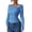 Light Blue, variant on PRETTYGARDEN Womens Early Fall Fashion Long Sleeve T Shirts Asymmetrical Ribbed Fitted Trendy Going Out Tops Y2K Outfits