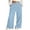 pants 174#Sky Blue, variant on WAYUTE Jeans for Girls High Waist Wide Leg Stretchy Drawstring Waistband Loose Denim Pants with Pockets Summer Outfits
