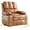 Brown, variant on Twister.CK Electric Recliner Chair with Massage & Heat, 360° Swivel Rocker Lounge Recliner, Single Sofa Chair with Remote Control & Cup Holder, Living Room Bedroom Nursery, Brown