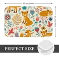 thumbnail image 2 of Non Slip Door Mat, Whimsical Fox Floral Garden Fast Drying Bath Tub Mats, Absorbent Bathroom Rugs Entrance Welcome Mat, Bath MatS for Tub, Floor, Home, Kitchen, Hotel,16x24in, 2 of 7