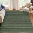 thumbnail image 4 of Garvee 9'x12' Modern Stripe Area Rug, Washable Neutral Printed Carpet with Non Slip Rubber Backing, Stain Resistant Accent Floor Carpet for Living Room, Bedroom, Home Office, Green, 4 of 9