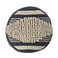 thumbnail image 5 of GDF Studio Villard Boho Handcrafted Fabric Cylinder Pouf, White and Denim Blue, 5 of 5
