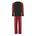 thumbnail image 4 of Christmas Pajamas for Family, Long Sleeve Gnome Truck Print Tops + Plaid Pants Set, 4 of 10