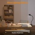thumbnail image 4 of LEPOWER Clip on Light, 300 LM 5 Color Temperatures Dimmable Book Light for Reading in Bed, Night Light Mode, Timer Setting, 2%-100% Brightness, for Bed, Headboard and More, 4 of 6