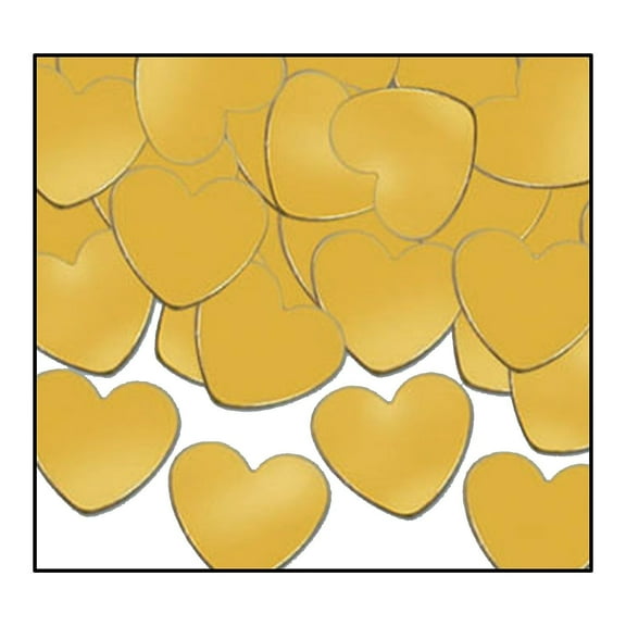 Beistle Hearts Fanci Confetti Gold 5/Pack 50622-GD