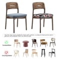thumbnail image 4 of Gaeub Heart Black Buffalo Plaid Gingham Square Chair Seat Covers, Stretch Fitted Printed Chair Seat Cushion Cover for Kitchen, Office - One Size, 4 of 9