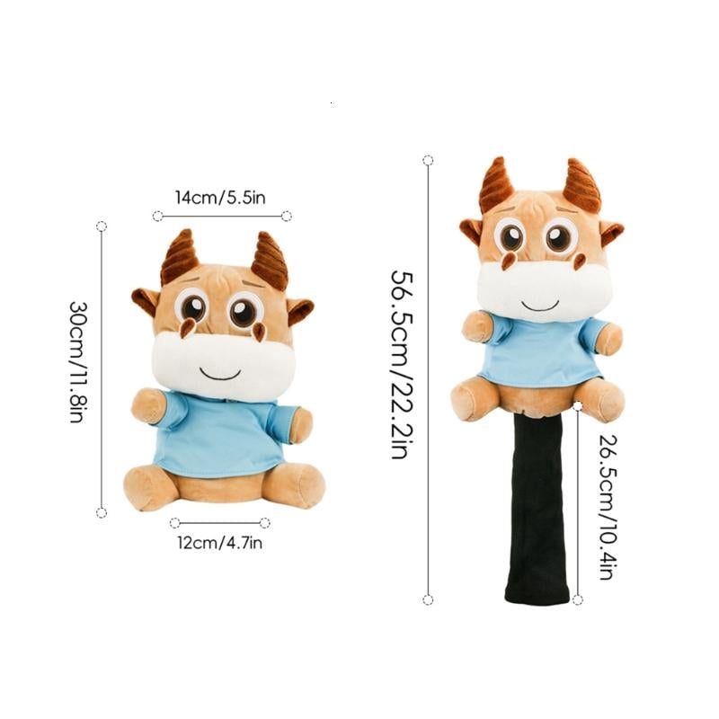 CEORPER Unique Bulldog Driver Headcover Funny Cartoon Dog Themed Golf Headcover