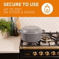 thumbnail image 5 of 2-in-1 Enamel Cast Iron Dutch Oven with Skillet Lid - 7 Quart Grey Cookware for Casserole, Stew & Braising, 5 of 6