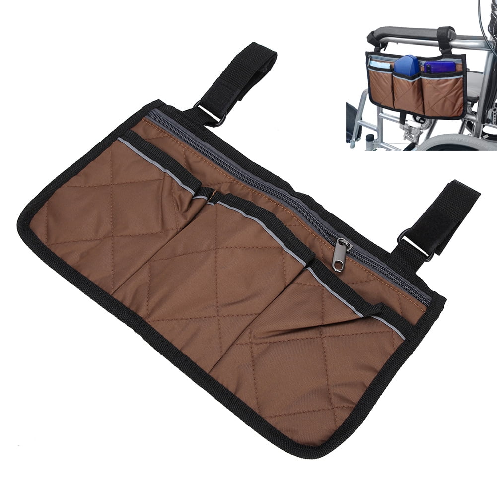 Mgaxyff Wheelchair Bag Pouch Pockets Large Capacity Hanging Bag Storage