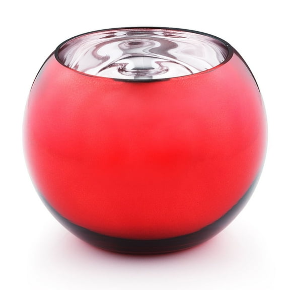 WGV Metallic Red Bubble Bowl Vase- 8" Wide x 6" Height, Good quality, Heavy Weighted Base - 1 Pc