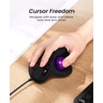 thumbnail image 2 of Ratón Trackball Nulea M509 con cable, diseño ergonómico, color morado, 2 of 7