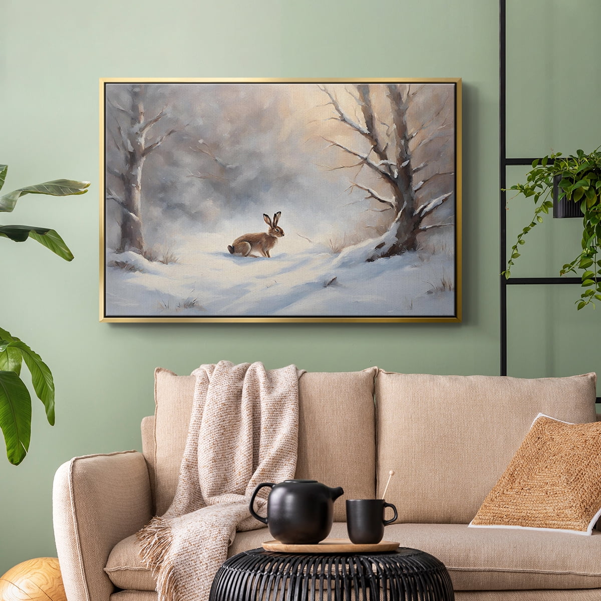 Vintage Landscape-CCVII By Wexford Home Framed in Gold Wood Gallery Wrapped Canvas 25 in. x 37 in.