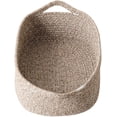thumbnail image 4 of Decorative Coiled Rope Woven Baskets, Square Base Storage Bins for Closets, Cabinets, Rack, Shelves - (Mixed Brown, 13.0"x 9.8"x 4.7", Set of 2), 4 of 8