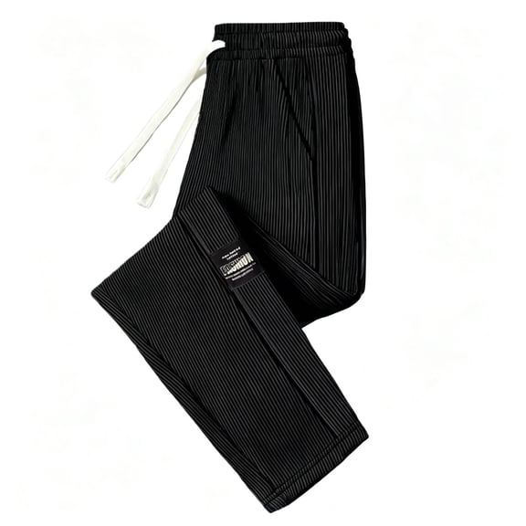 Curuila Mens Sweatpants With Pocket Solid Color Elastic Waist Drawstring Straight Leg Pants For Men Everyday Wear Fashion Joggers Trousers Size L
