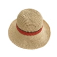 thumbnail image 5 of SikaFu Summer Color Matching Hat Female Hand Hook Big Along The Straw Hat Holiday Beach Hat Outdoor Sunscreen Can Fold The Shade Hat, 5 of 8
