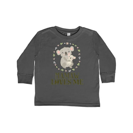 

Inktastic Mamaw Loves Me Koala Bear Gift Toddler Boy or Toddler Girl Long Sleeve T-Shirt