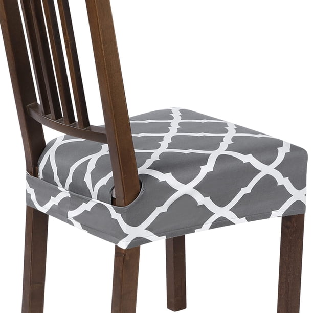 Set de 4 Fundas Elásticas para Asientos de Silla Comedor SearchI Gris