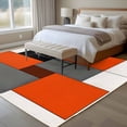 thumbnail image 4 of 6'x9' Area Rugs, Modern Orange Beige Indoor Outdoor Area Rug for Living Room Bedroom, Abstract Black Grey Color Blocks Washable Bathroom Rugs Kitchen Floor Carpet Mats Home Decor Aesthetic, 4 of 8