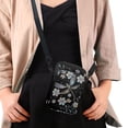 thumbnail image 4 of HELLHERO Dragonfly and Floral Pattern Polyester Crossbody Sling Bags Adjustable Strap with Casual Use with Zipper Closed Daily Commute or Casual Outings, 4 of 7