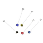 Tomshoo 10PCS Navel Belly Button Ring Pregnancy Maternity Flexible Clear Long Belly Button Rings Navel Retainer Body Piercing