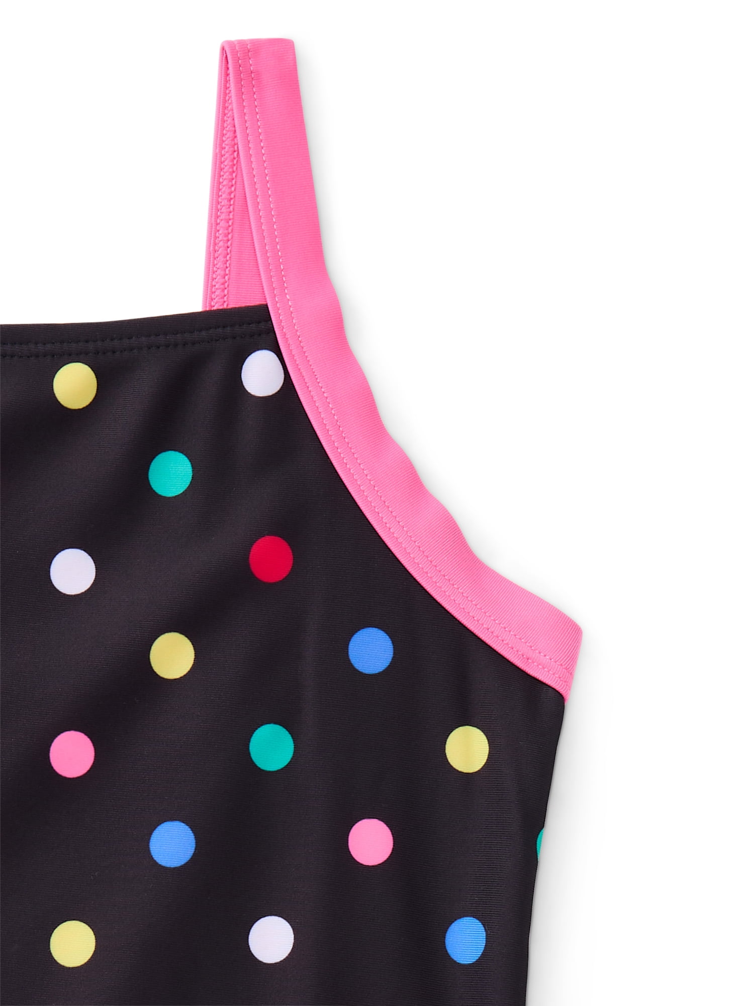 Wonder Nation Girls One Piece Swimsuit with UPF 50+, Sizes 4-18 & Plus
