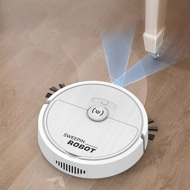 Xihbxyly Aspiradora Inteligente, Limpieza Automática con Tecnología Inteligente, Funcionamiento Silencioso, Carga Usb, Tamaño Compacto, Compañera de Limpieza Del Hogar.