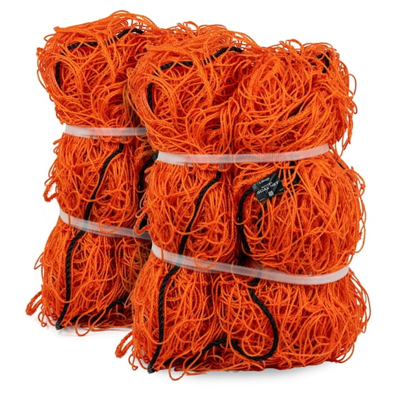 Cannon Sports Heavy Duty Soccer Goal Net 24x8 - Full Size Replacement Soccer Net - Weatherproof – 2 Professional Soccer Replacement Goal Nets (24x8 Orange, 2 Pack)
