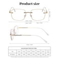 thumbnail image 4 of LUFF Rimless Reading Glasses for Women Blue Light Blocking,Fashion Metal Computer Readers,Frameless Eyeglasses Anti Eyestrain, 4 of 6