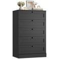 thumbnail image 6 of Homfa 5 Drawer Black Bedroom Dresser, Modern Vertical Dresser Drawers Wood Organizer for Living Room Entryway Small Spaces, 6 of 7