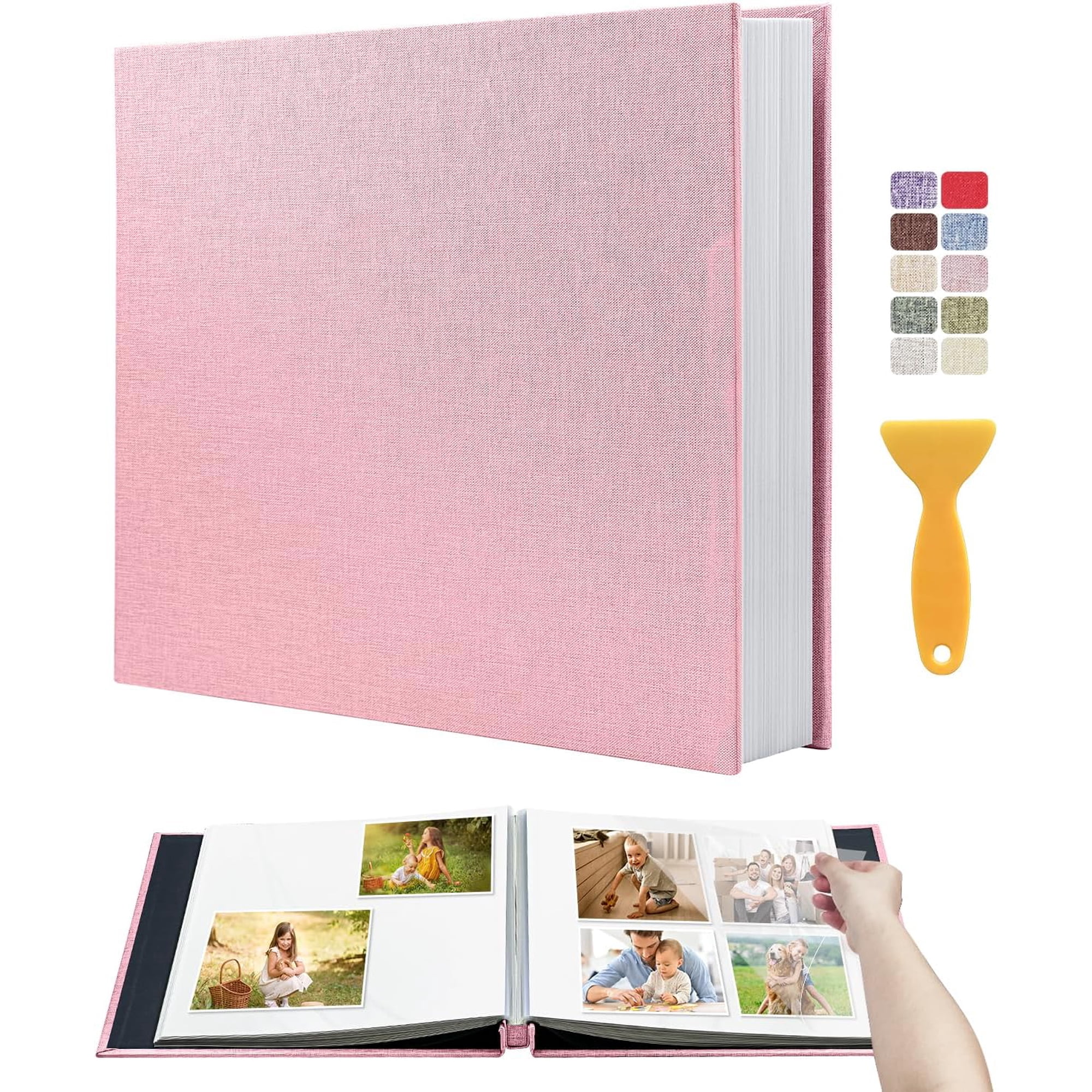 ORB Large Photo Album Self Adhesive Scrapbook Album for 4x6 5x7 8x10 Pictures DIY Photo Book as Scrapbooking Supplies Kits Birthday Gifts for Women Mom Wedding Baby Family Travel