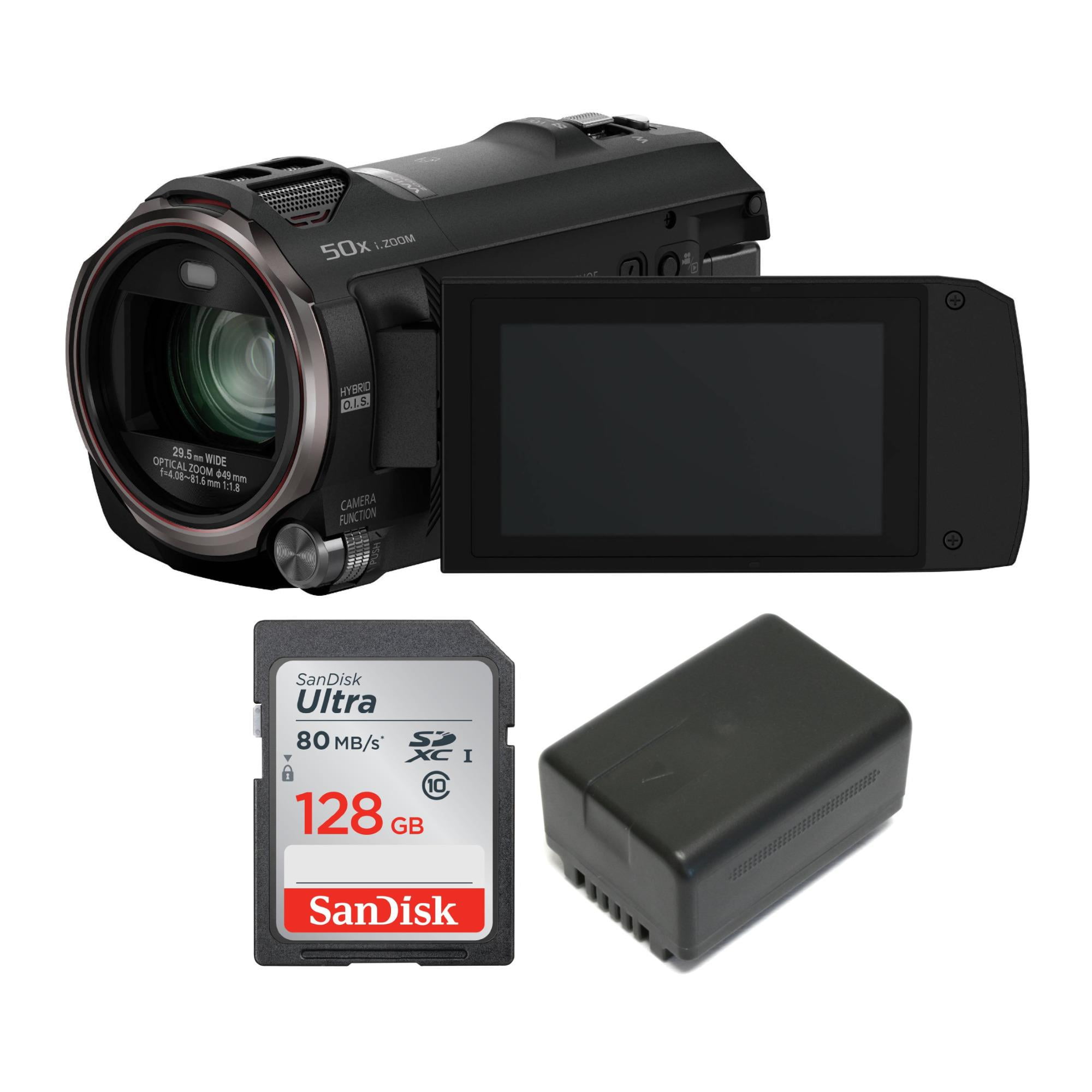 Panasonic V770 Full HD Camcorder with 128GB SD Card and Battery ...