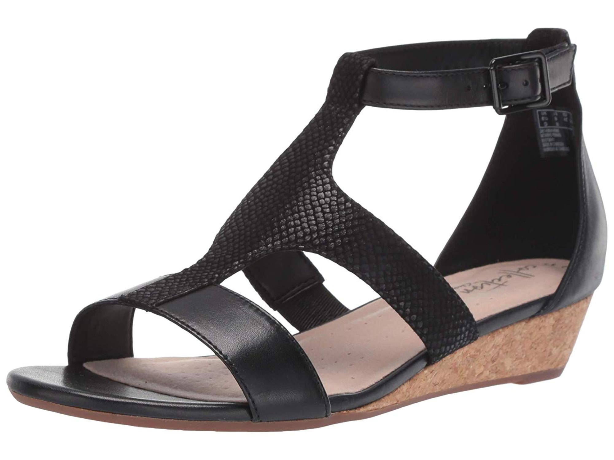 clarks low heel sandals