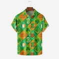 thumbnail image 3 of Charella Polo Shirts for Men St Patricks Day Decorations Short Sleeve Turndown Collar Tops 2024 Spring Clothes,Green,XXL, 3 of 4
