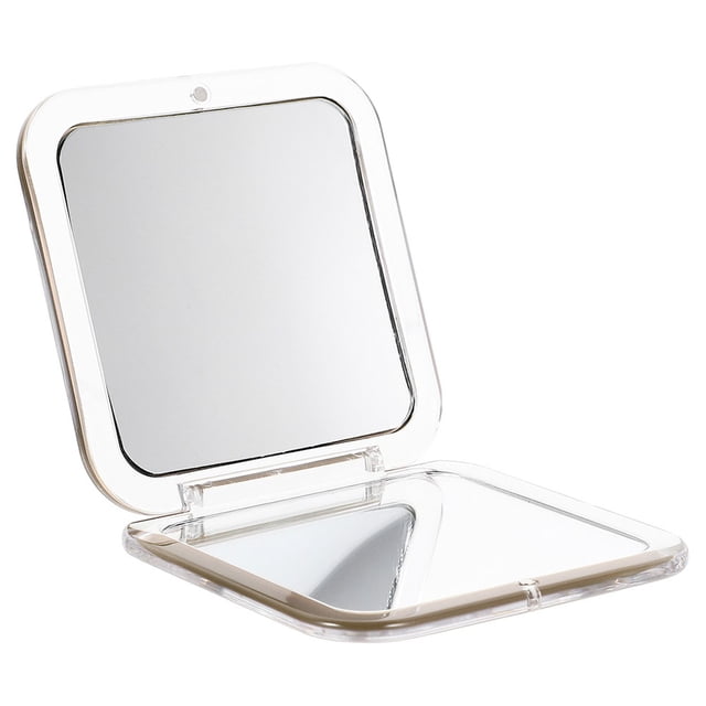 Espejo plegable para mujer, espejo de bolsillo, espejo de maquillaje portátil, espejo compacto para viajes al aire libre.
